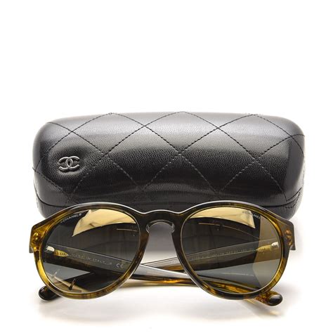 CHANEL Acetate Pantos Fall CC Sunglasses 5359 Green Grey 